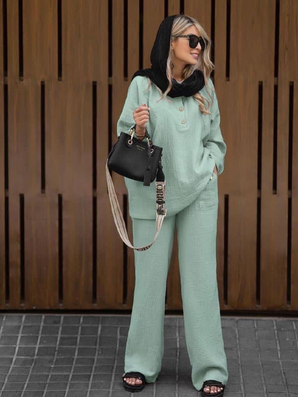 ست بلیز و شلوار دخترونه مدل میا