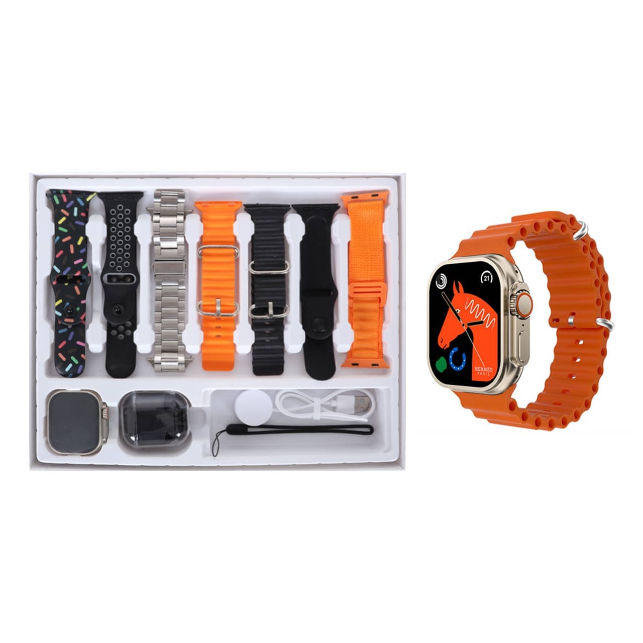 پک ساعت هوشمند i90 ULTRA 2 MAX SUIT – طلایی – MMS