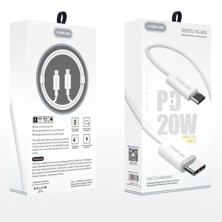 کابل شارژ دوسر Type-C برند YesPlus مدل YS-808