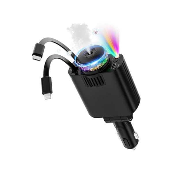 شارژر فندکی و خوشبوکننده خودرو 5 کاره برند starlight مدل D1