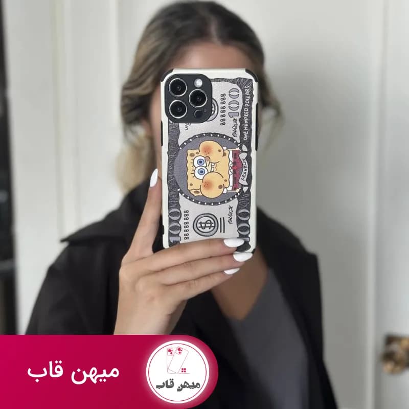 قاب گوشی آیفون دلار باب اسفنجی - کد (۵۲۸۷۲)