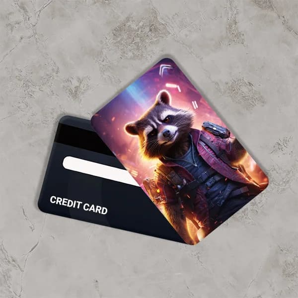 استیکر کارت بانکی مدل راکت راکون کد CAB599-K