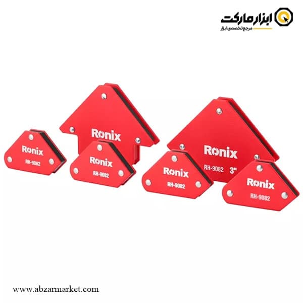 ست گونیا مگنت جوشکاری رونیکس 6 عددی مدل RH-9082