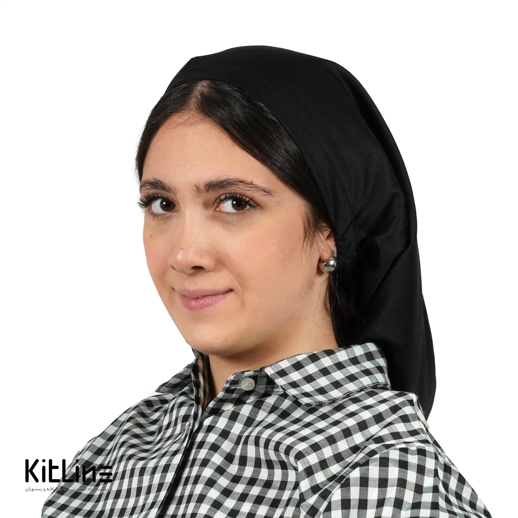 کلاه آشپزی پشت کشدار ترگال مشکی