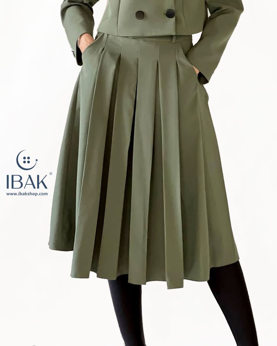 دامن زنانه پیله باز دو جیب لوسی