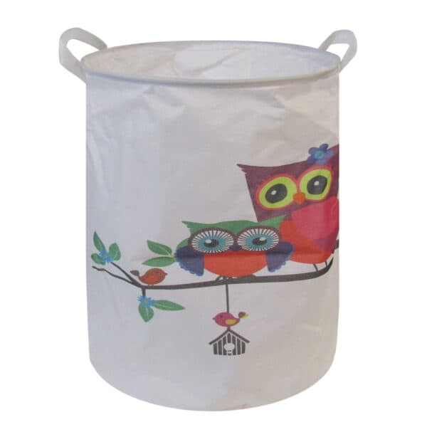 سبد وسایل دسته دار 40 سانت گرد طرح جغد بزرگ