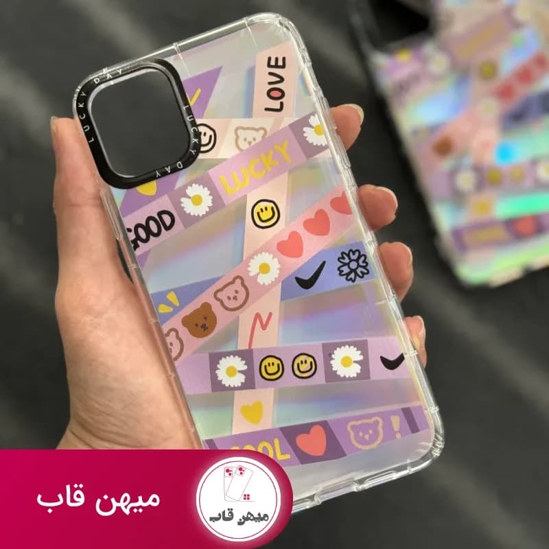 قاب موبایل آیفون خرس مهربان لیزری - کد (۹۸۰۹۵)