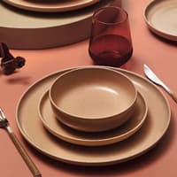 سرویس غذاخوری 16 پارچه 4 نفره کوتاهیا پرسلن مدرنا صورتی روشن