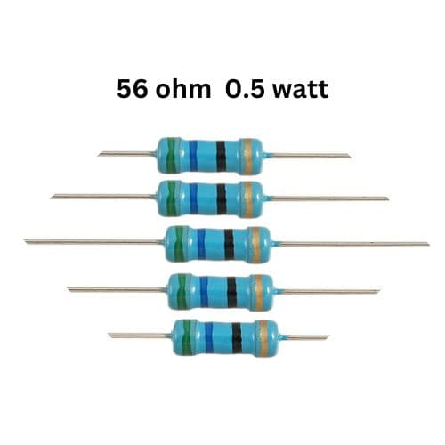 مقاومت ۵۶ اهم ۱/۲ یا ۰.۵ وات فیوزی