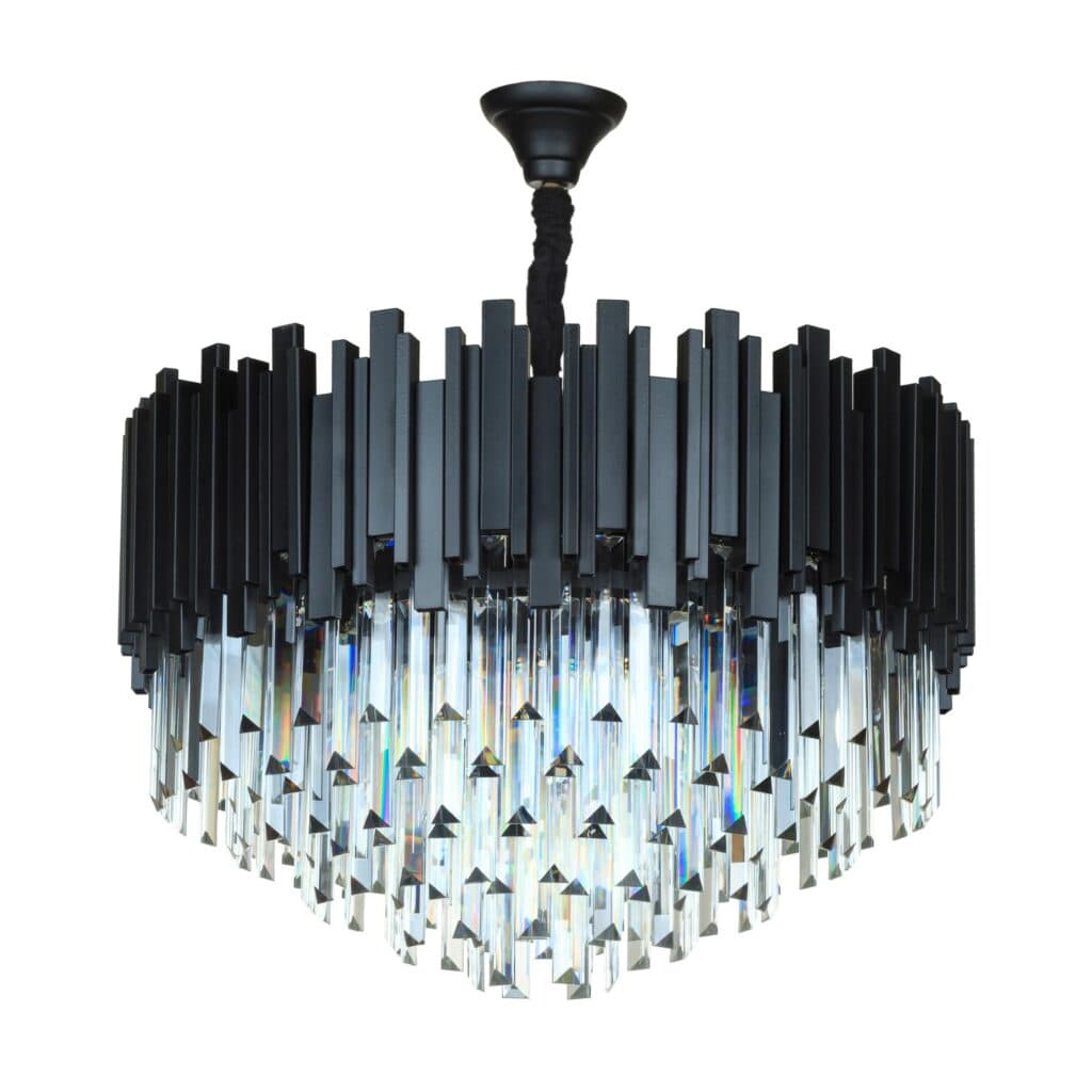 لوستر چشمه نور 14 شعله کد MO4406/60BK مشکی