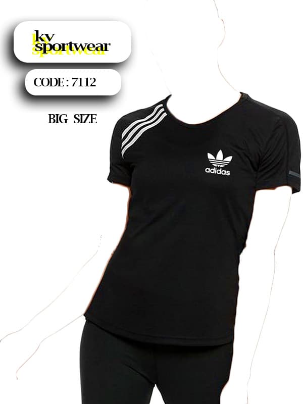 تیشرت سایز بزرگ ورزشی زنانه adidas کد 001