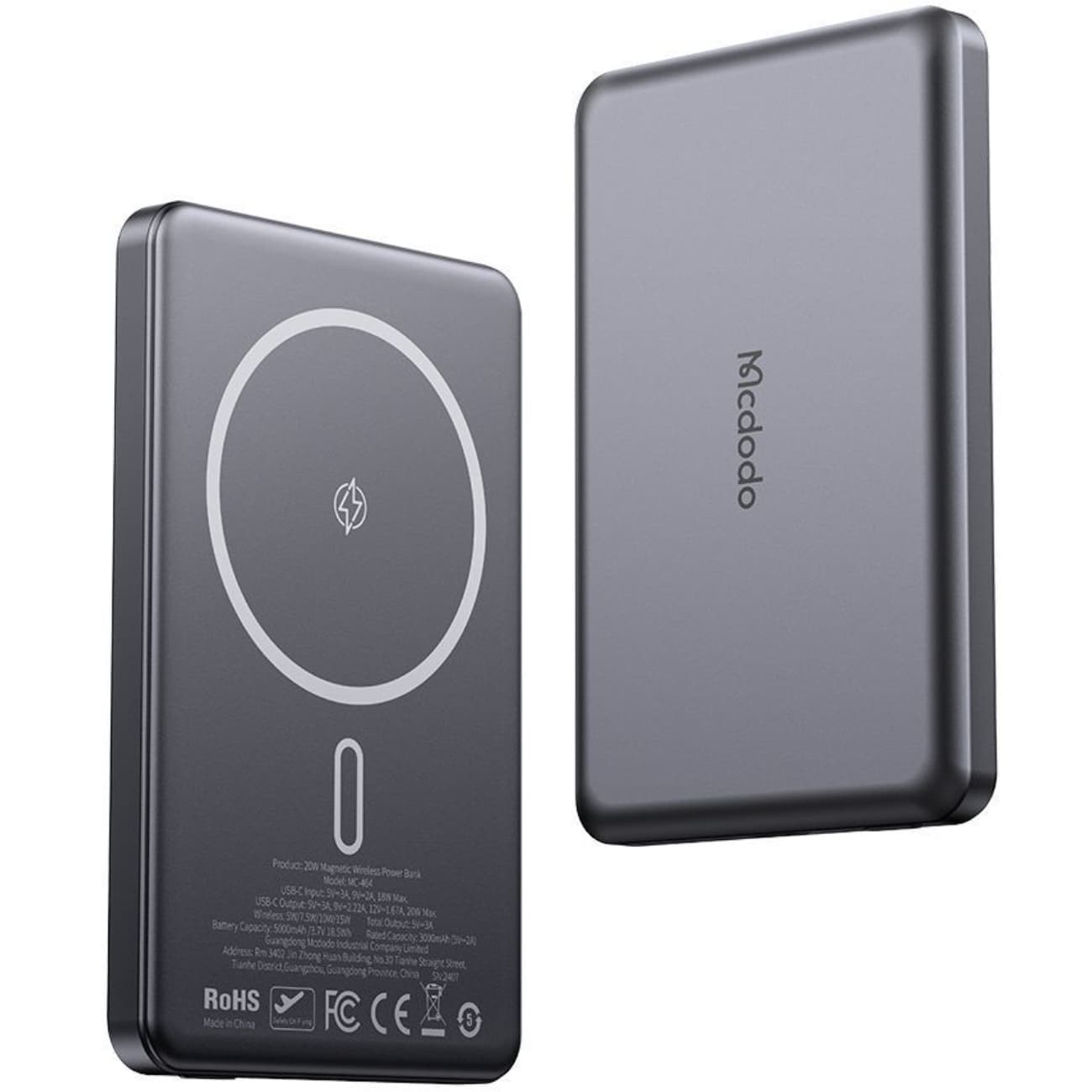 پاوربانک وایرلس مگ سیف 20 وات 5000 مک دودو MC-464