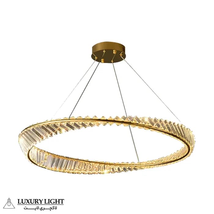 لوستر ژورنالی مدرن کریستالی ریموت دار