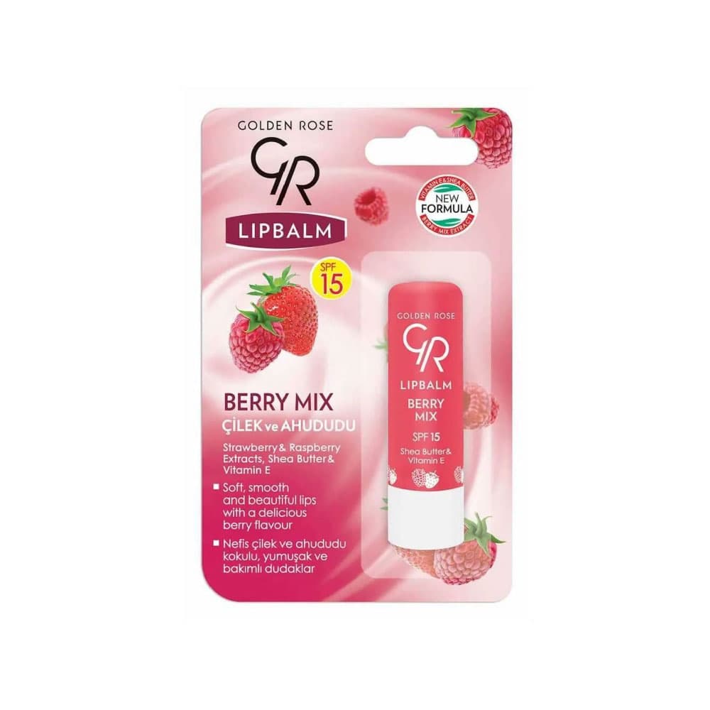 بالم لب استیکی spf 15 گلدن رز مدل Berry Mix