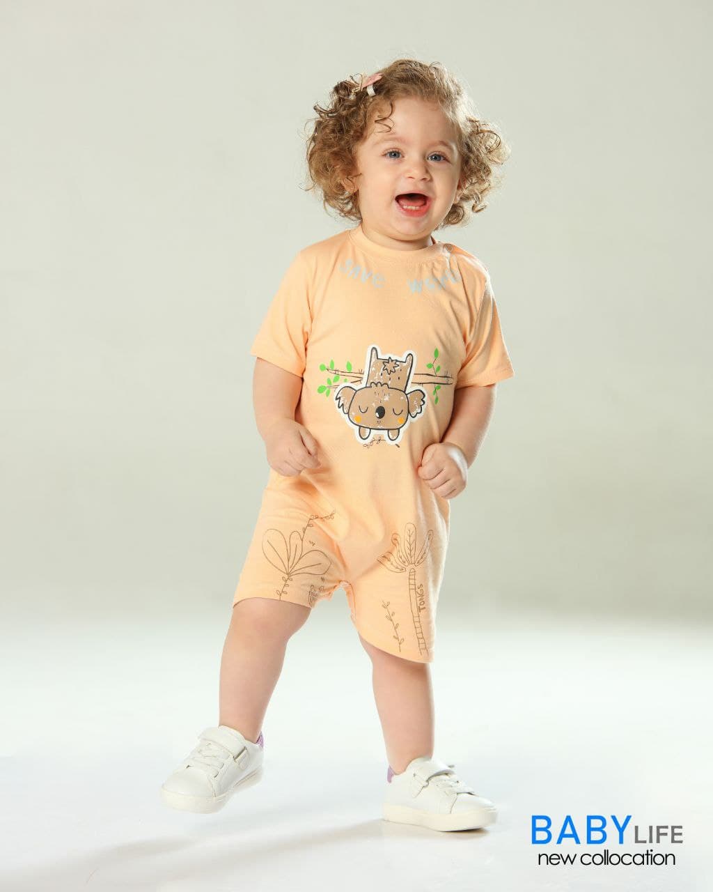 رامپر پنبه طرح جغد ناجی سایزبندی 1 تا 4 مناسب سایز 3 ماه تا 3 سال رنگبندی فقط صورتی