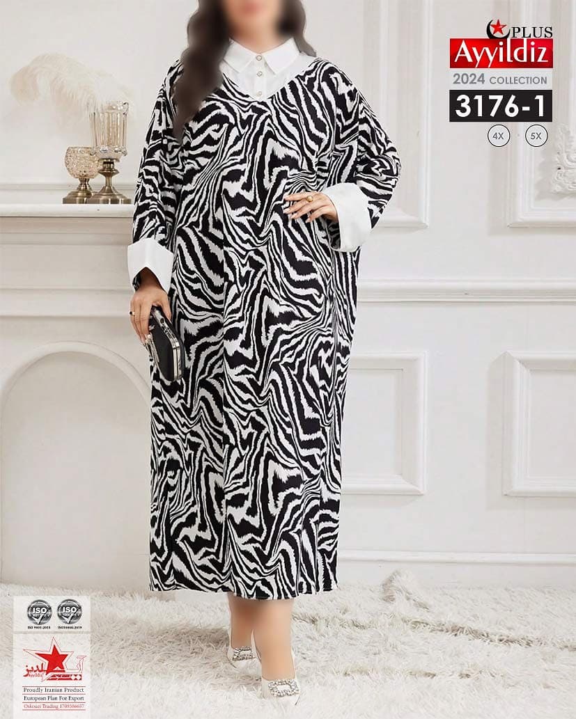 پیراهن مجلسی خاص سایز بزرگ کد 3176