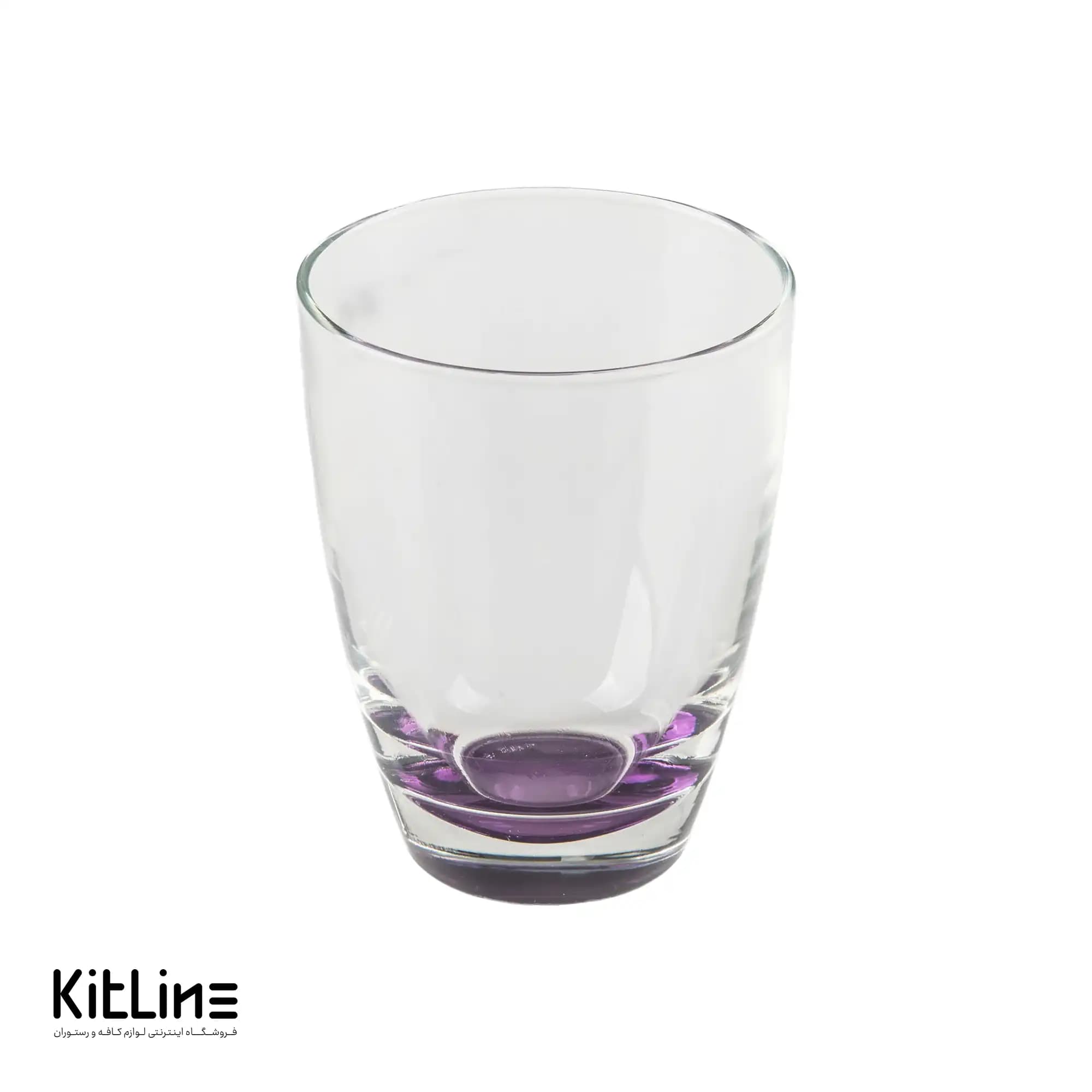 لیوان شیشه ای ۳۱۰ میلیلیتری دیکاور مدل آلپی اچ بی کف بنفش (ست ۳ عددی)