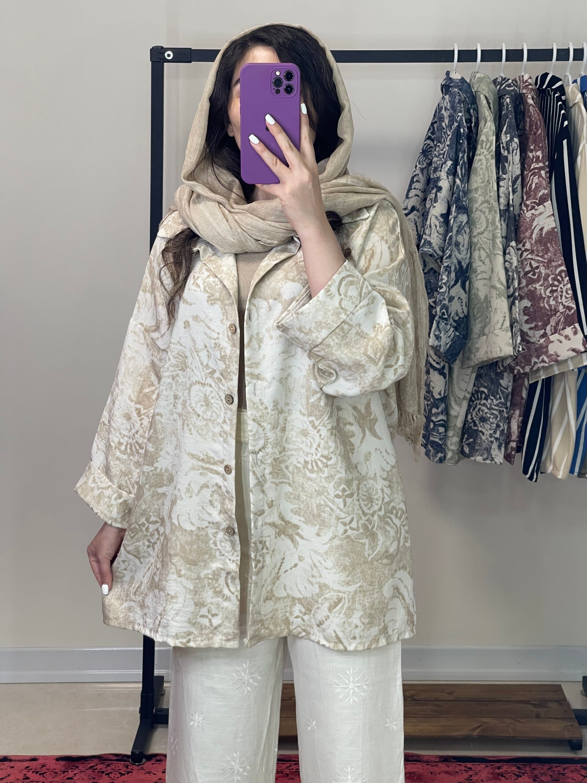 مانتو جلو دکمه تلما