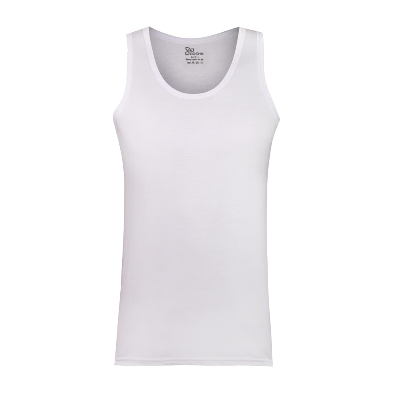 زیرپوش رکابی مردانه گرشا مدل سوپر پنبه رنگ سفید