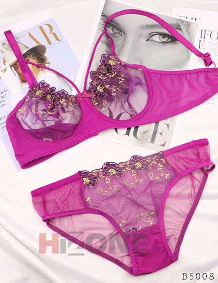 ست لباس زیر مدل طاووس (بنفش)