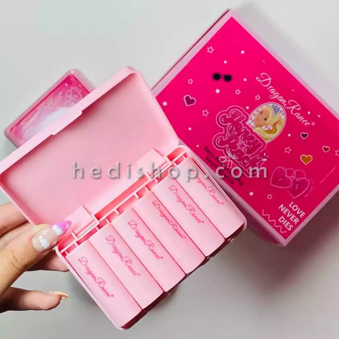 پک رژلب جامد ۶ عددی Dragon ranee