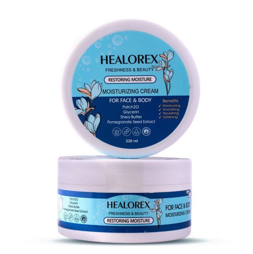 کرم مرطوب کننده دست و صورت Healorex (هیلورکس)220 میلی لیتر