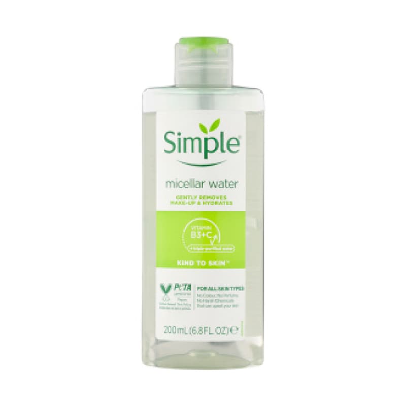 محلول پاک کننده آرایش میسلار واتر micellar water سیمپل Simple