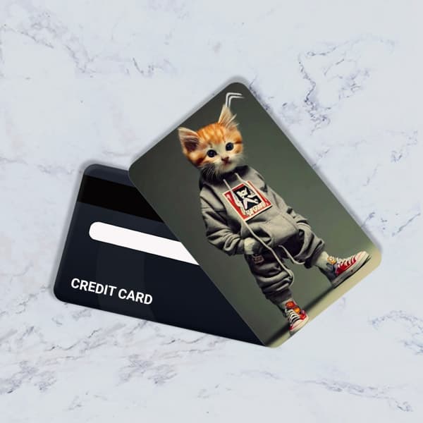 استیکر کارت بانکی مدل فانتزی گربه کد CAD46-K