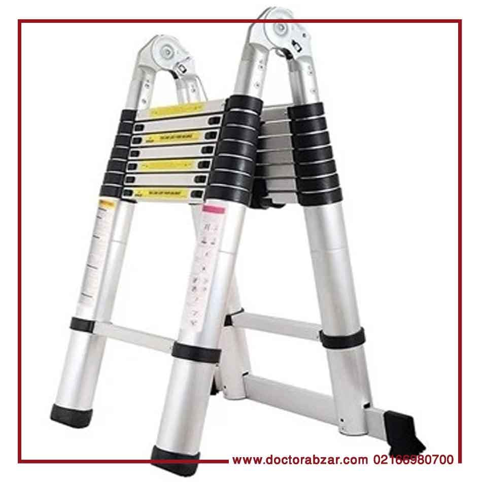 نردبان تلسکوپی 3.8 متر تاشو دوطرفه