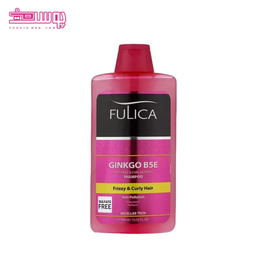 شامپو فاقد سولفات فولیکا مدل Ginkgo B5E مناسب موهای شکننده و مجعد حجم 400 میلی لیتر