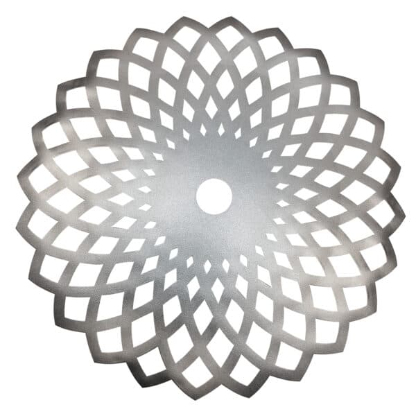 آوین زیر بشقابی گرد طرح دار نقره ای