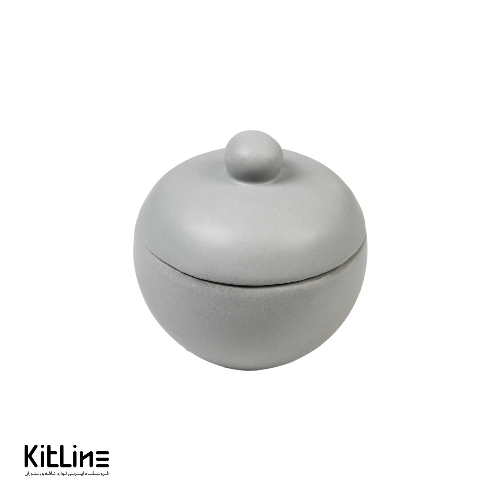 قندان سرامیکی ۱۰ سانتیمتری طوسی دوریکا