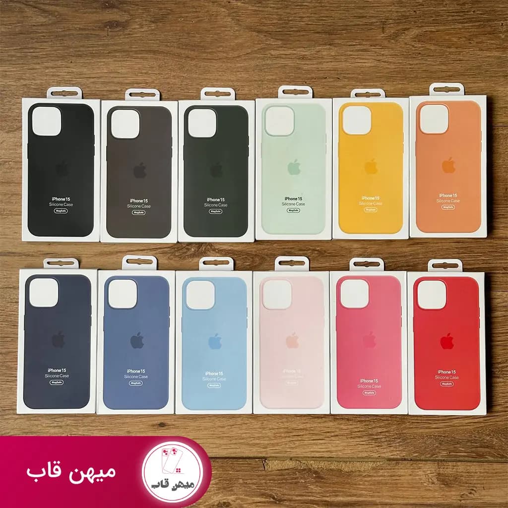 قاب گوشی آیفون سیلیکونی پاک کنی همراه مگ سیف - مخصوص آیفون 15 پرومکس - کد (۳۶۹۴۹)