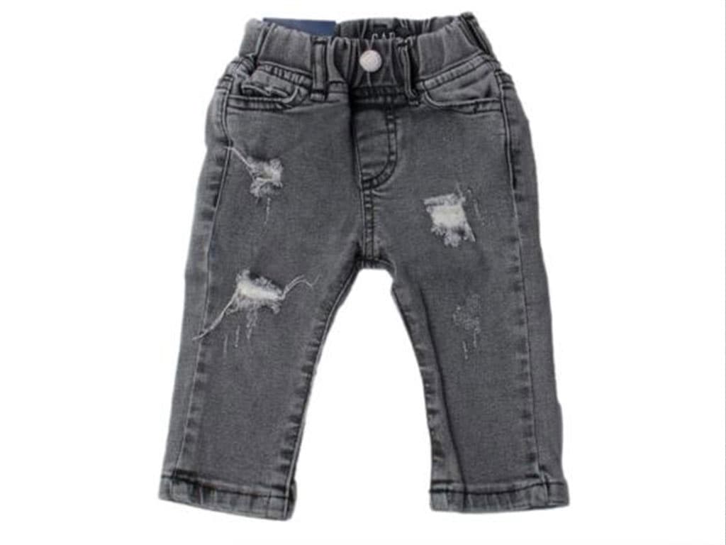 شلوار جین دودی کمرکش زاپ دار نوزادی kandy