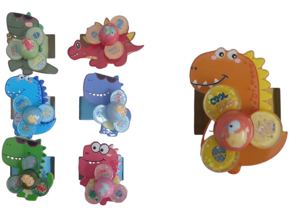 دستبند عروسکی چرخان و چراغ دار طرح دایناسور