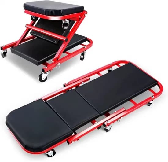 صندلی و زیر انداز چرخ دار دو حالته تعمیرگاهی خودرو مدل AFU-7567