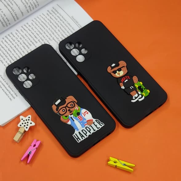 قاب سیلیکونی خرس TED محافظ لنزدار Samsung A13