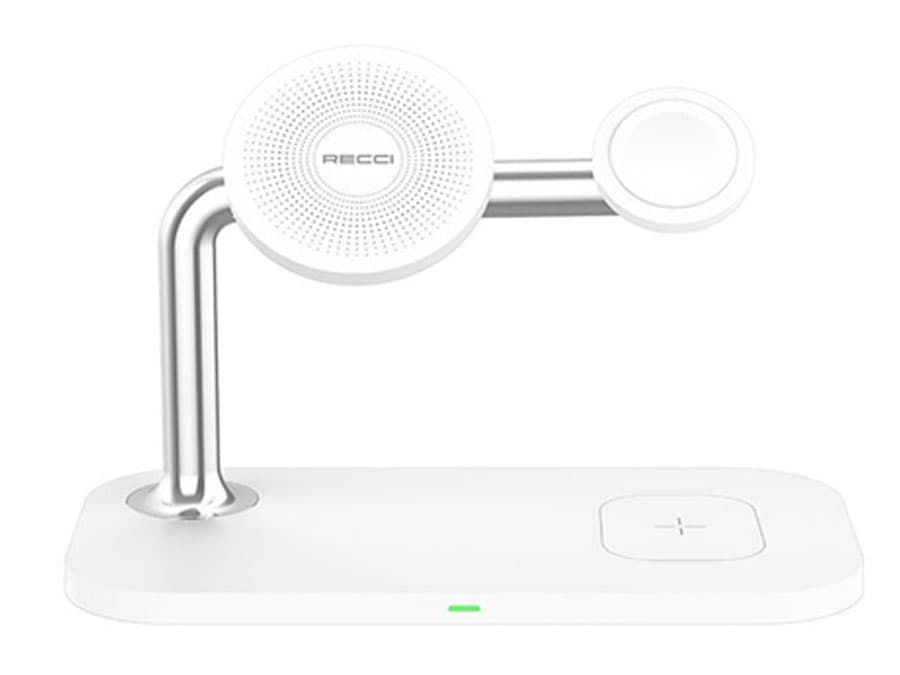 شارژر بی سیم رومیزی 15 وات رسی Recci 3 in 1 Magnetic Wireless Charger RCW-20