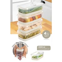 ست نظم دهنده فریزر سیلیکونی 4 عددی وینف طوسی 1000 میلی