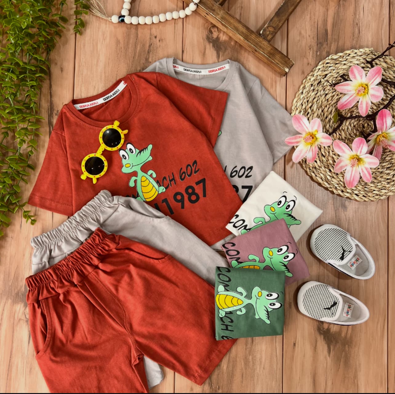 تیشرت شلوارک بچه تمساح(کیفیت عالی)0032