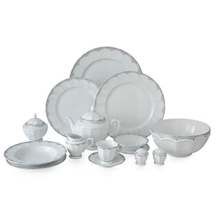 سرویس چینی 80 پارچه کامل النور پلاتینی