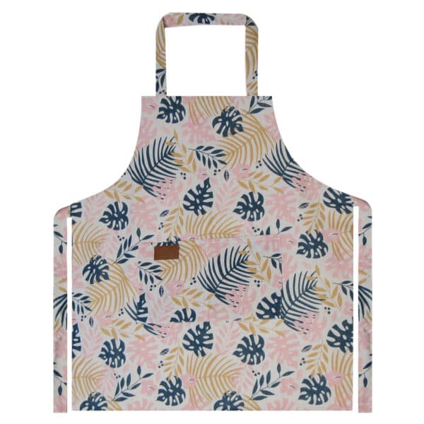 سیلوانا پیشبند طرح برگ های رنگی صورتی-سرمه ای