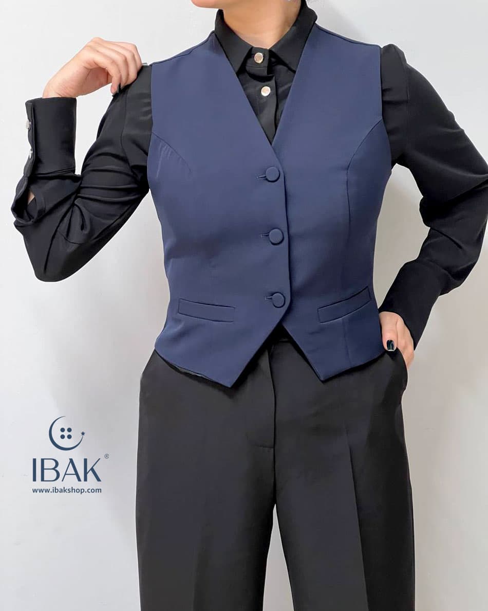 جلیقه زنانه دو جیب ibk