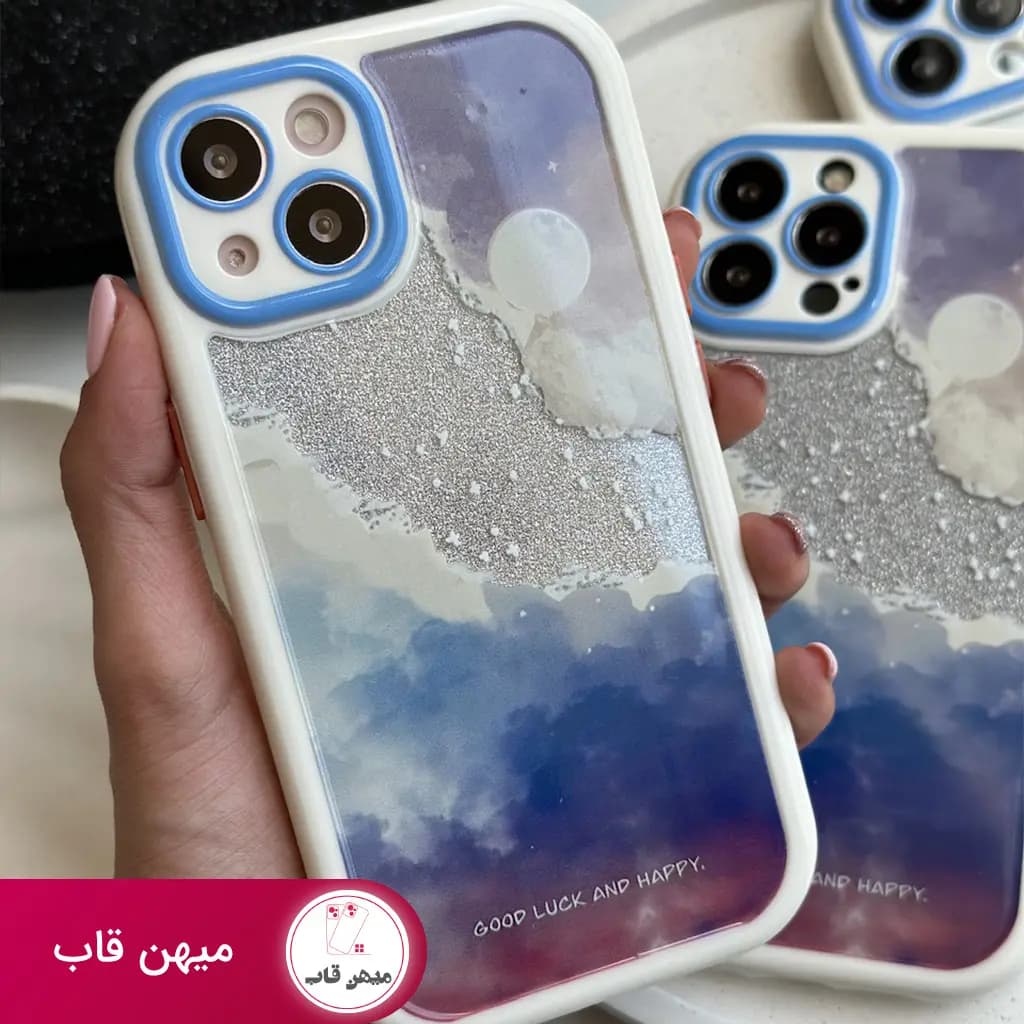 قاب گوشی آیفون ابر و ماه اکلیلی - کد (۲۲۴۲۰)