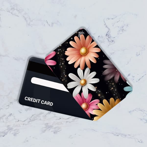 استیکر کارت بانکی مدل گلدار دخترانه کد CAC430-K