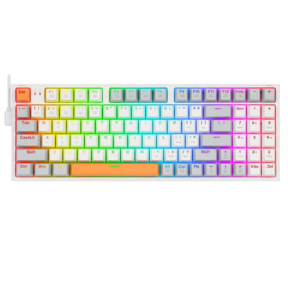 کیبورد Redragon Kitava K636 - Grey White Orange