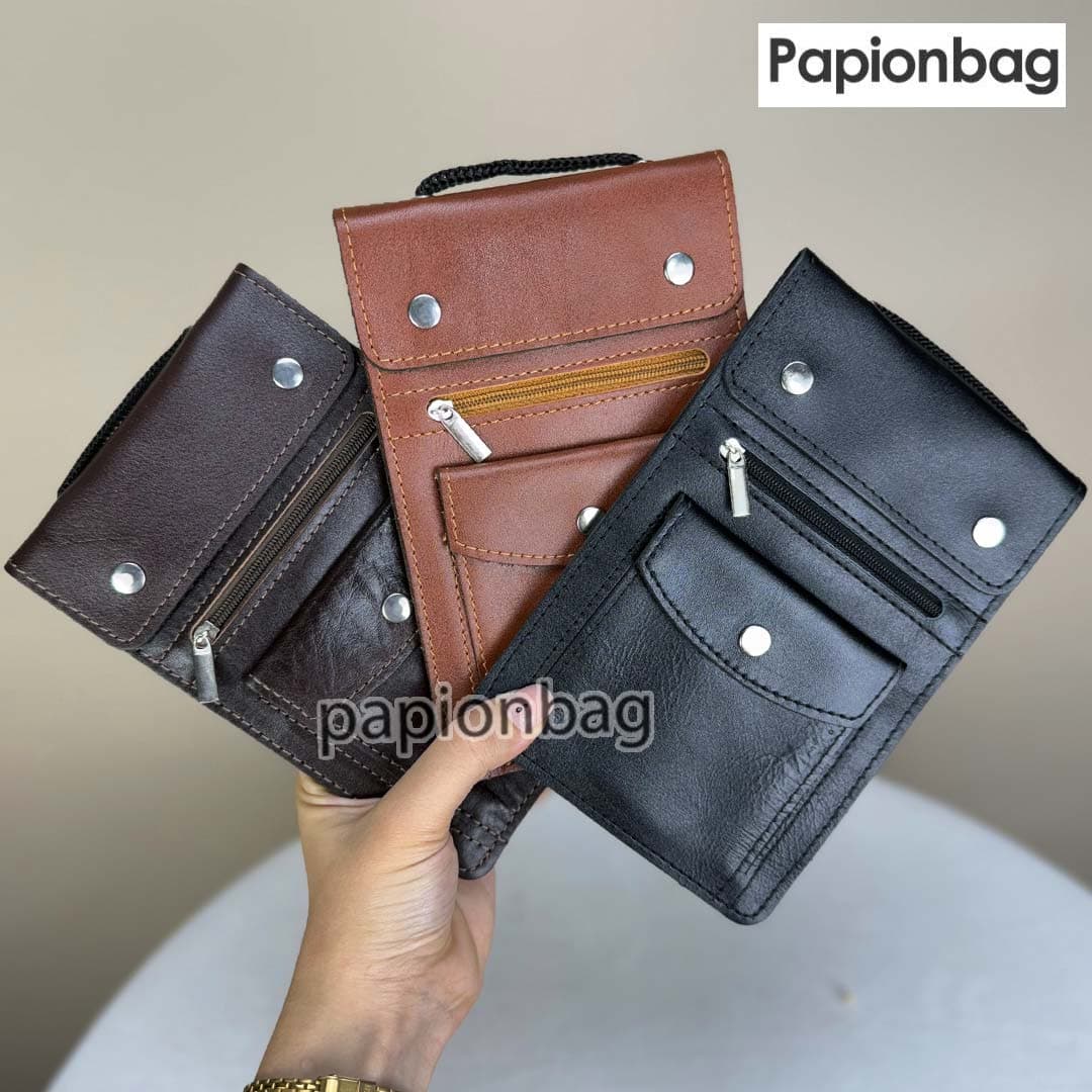 کیف پاسپورتی گردنی چرم طبیعی اعلاء کد993