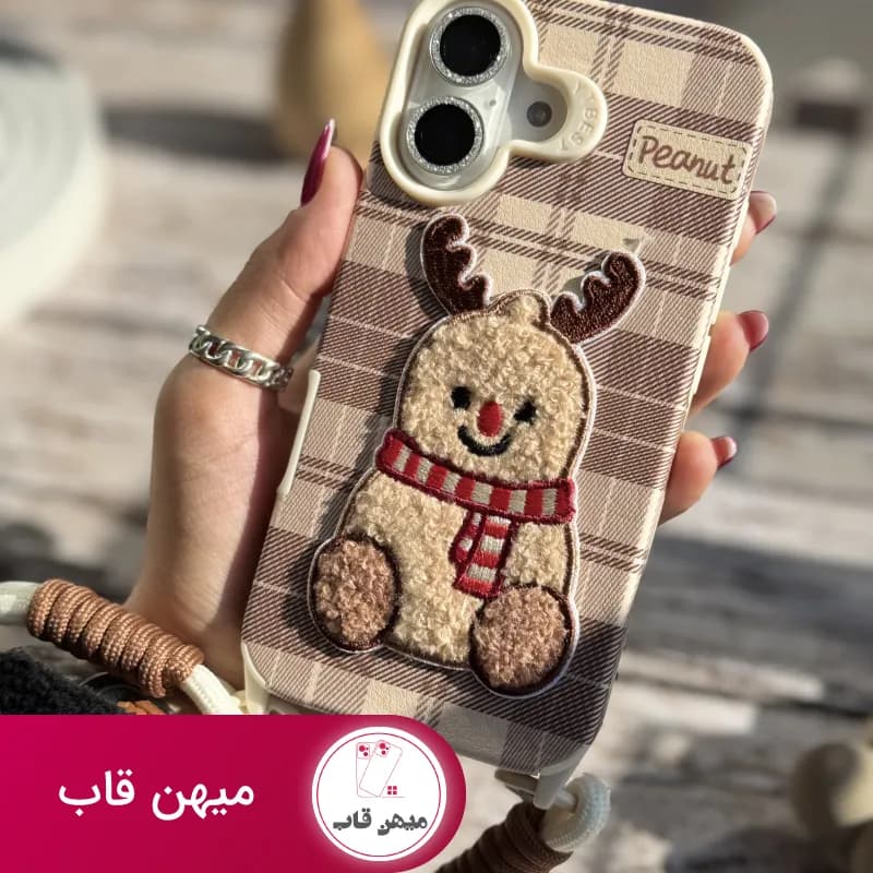 قاب گوشی آیفون گوزن با بند مچی - کد (۵۹۲۵۸)