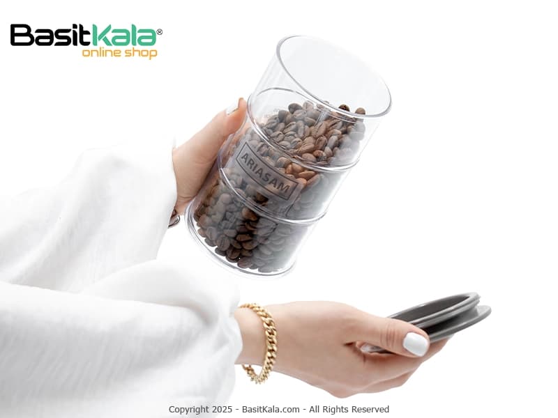 ظرف نگهداری قهوه (بانکه) طرح بشکه نفت 800 سی سی آریاسام