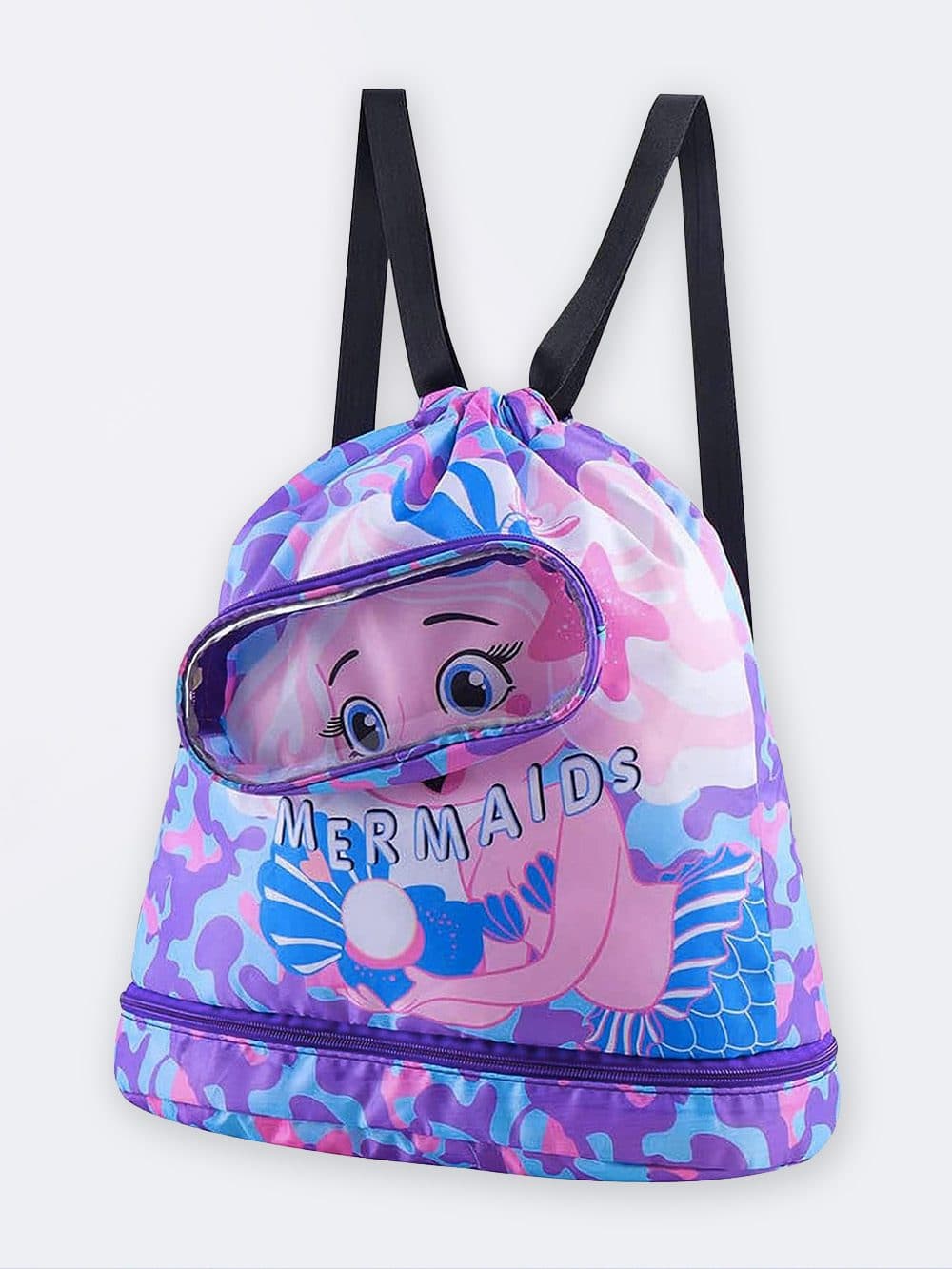 کوله پشتی شنا دخترانه فانتزی خاص طرح پری دریایی دارای محفظه جداگانه عینک و جا کفشی